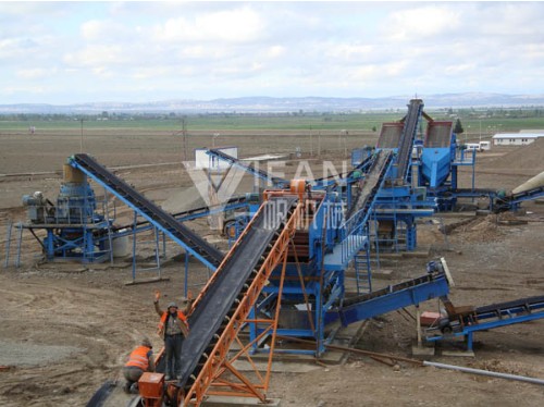 湖南日產(chǎn)1000噸鵝卵石破碎生產(chǎn)線